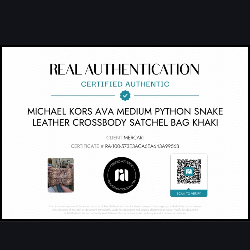 Michael Kors Ava Medium Python Snake Leather Cros… - image 2